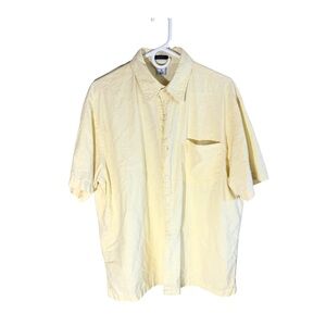Old Navy Linen Butter Yellow Men's Button-down | M